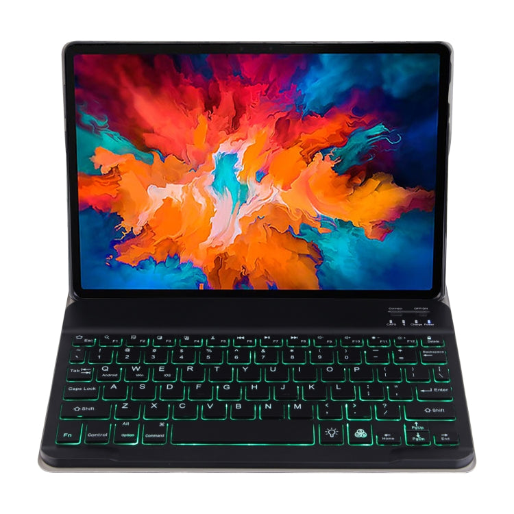DY-P10-S 2 in 1 Removable Bluetooth Keyboard + Protective Leather Tablet Case with Backlight & Holder for Lenovo Tab P10 10.1 inch(Blue) - Lenovo Keyboard by PMC TechLife | Online Shopping South Africa | PMC TechLife