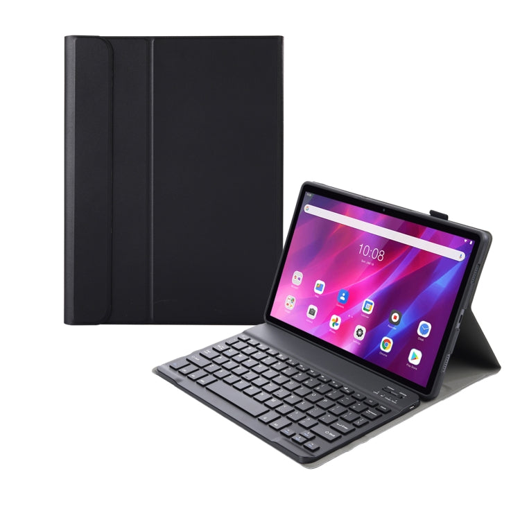 AK10 2 in 1 Detachable Bluetooth Keyboard + Lambskin Texture TPU Protective Leather Tablet Case with Holder for Lenovo Qitian K10 TB-X6C6X(Black) - Lenovo Keyboard by PMC Jewellery | Online Shopping South Africa | PMC Jewellery