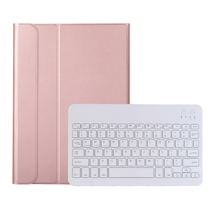 AK10 2 in 1 Detachable Bluetooth Keyboard + Lambskin Texture TPU Protective Leather Tablet Case with Holder for Lenovo Qitian K10 TB-X6C6X(Rose Gold) - Lenovo Keyboard by PMC Jewellery | Online Shopping South Africa | PMC Jewellery