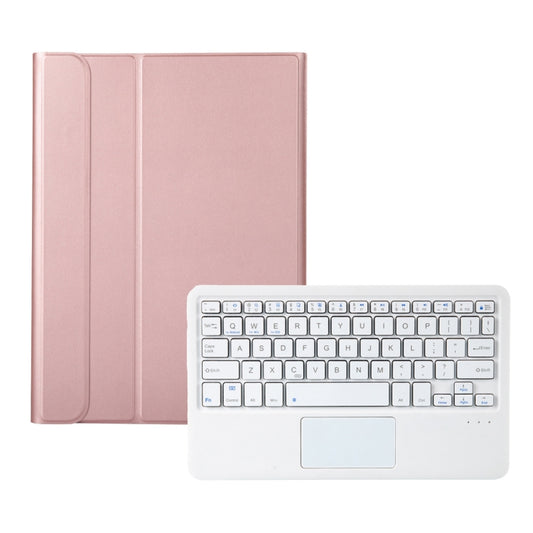 AK10-A 2 in 1 Detachable Bluetooth Keyboard + Lambskin Texture TPU Protective Leather Tablet Case with Touchpad & Holder for Lenovo Qitian K10 TB-X6C6X(Rose Gold) - Lenovo Keyboard by PMC Jewellery | Online Shopping South Africa | PMC Jewellery