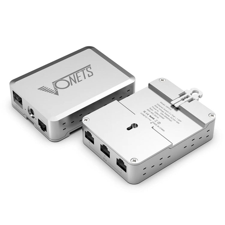 VONETS VSP510 5 Ports Ethernet Gigabit Switch with DC Adapter + Rail Fixing Buckle + SFP Optical Module Set - Switch by VONETS | Online Shopping South Africa | PMC Jewellery | Buy Now Pay Later Mobicred