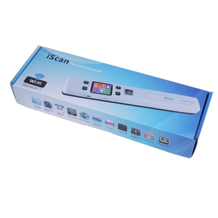 iScan02 Double Roller Mobile Document Portable Handheld Scanner with LED Display,  Support 1050DPI  / 600DPI  / 300DPI  / PDF / JPG / TF(White) - Portable Scanner by PMC TechLife | Online Shopping South Africa | PMC TechLife | Buy Now Pay Later Mobicred