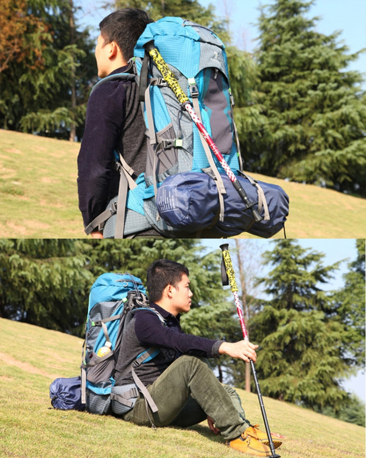 135cm Adjustable Portable Height Outdoor Aluminum Trekking Poles(Green) - Folding Crutch by PMC TechLife | Online Shopping South Africa | PMC TechLife