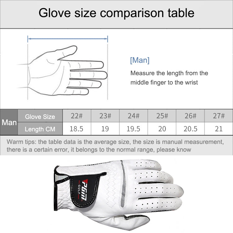 PGM Golf Sheepskin Anti-Slip Single Gloves for Men(Size: 22-Right Hand) - Safety Gloves by PGM | Online Shopping South Africa | PMC TechLife | Buy Now Pay Later Mobicred
