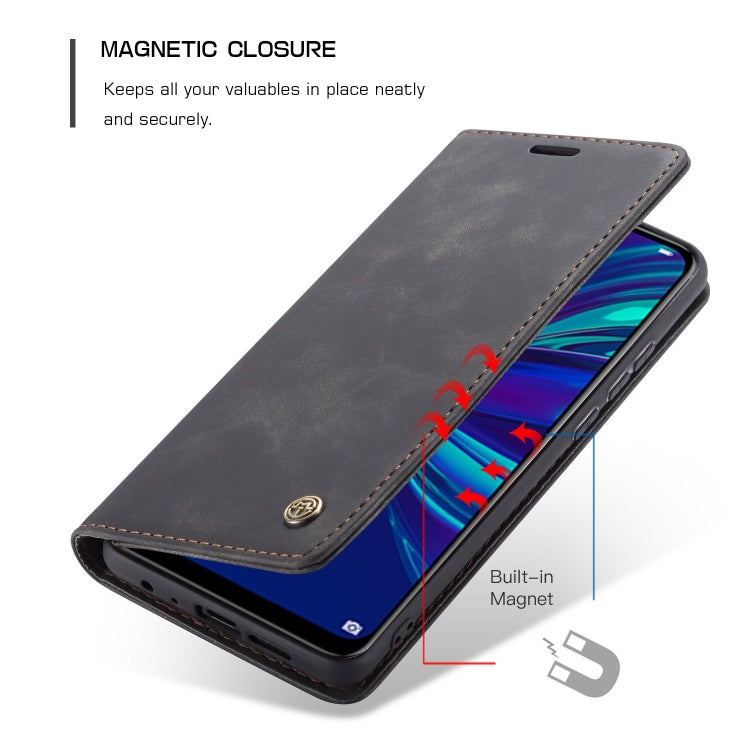 CaseMe Multifunctional Retro Frosted Horizontal Flip Leather Case for Huawei P Smart 2019 /  Honor 10 Lite, with Card Slots & Holder & Wallet(Black) - Honor Cases by CaseMe | Online Shopping South Africa | PMC Jewellery | Buy Now Pay Later Mobicred