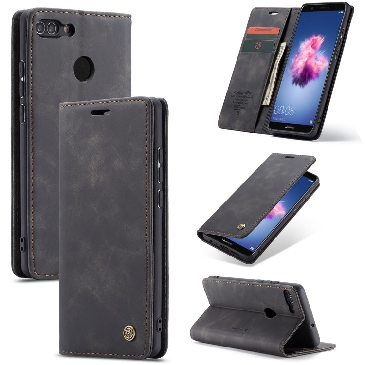 CaseMe Multifunctional Retro Frosted Horizontal Flip Leather Case for Huawei P Smart / Enjoy 7S /  Honor 9 Lite, with Card Slots & Holder & Wallet(Black) - Honor Cases by CaseMe | Online Shopping South Africa | PMC Jewellery | Buy Now Pay Later Mobicred