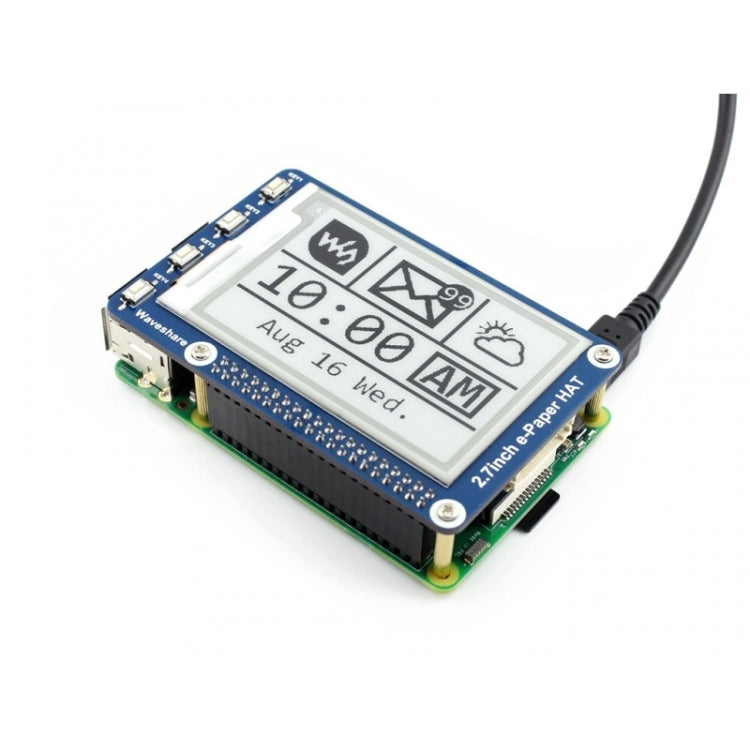 Waveshare 2.7 inch 264x176E-Ink Display HAT for Raspberry Pi, SPI Interface - Modules Expansions Accessories by Waveshare | Online Shopping South Africa | PMC TechLife | Buy Now Pay Later Mobicred