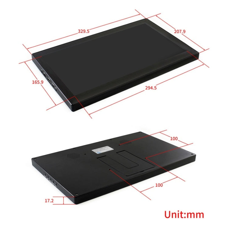 Waveshare 13.3 inch IPS 1920x1080 Capacitive Touch Screen LCD with Toughened Glass Cover, Supports Multi mini-PCs, Multi Systems - free shipping - PMC TechLife - Order now!