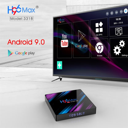 H96 Max-3318 4K Ultra HD Android TV Box with Remote Controller, Android 9.0, RK3318 Quad-Core 64bit Cortex-A53, WiFi 2.4G/5G, Bluetooth 4.0, 4GB+32GB - RK3318 by PMC Jewellery | Online Shopping South Africa | PMC Jewellery | Buy Now Pay Later Mobicred