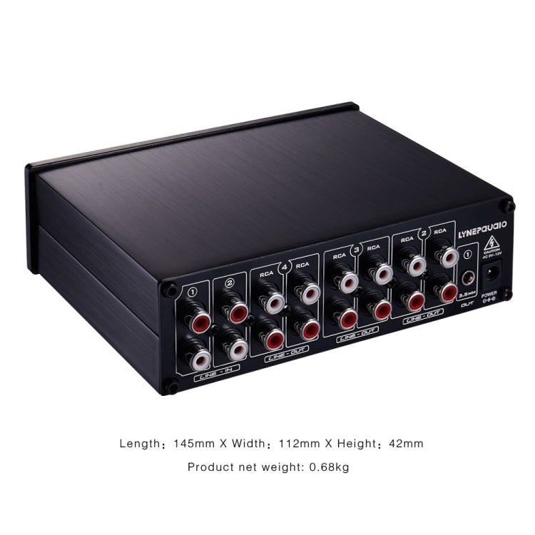 LINEPAUDIO B981 Pro 8-ch Pre-amplifier Speaker Distributor Switcher Speaker Comparator, Signal Booster with Volume Control & Earphone / Monitor Function (Black) -  by PMC Jewellery | Online Shopping South Africa | PMC Jewellery | Buy Now Pay Later Mobicred