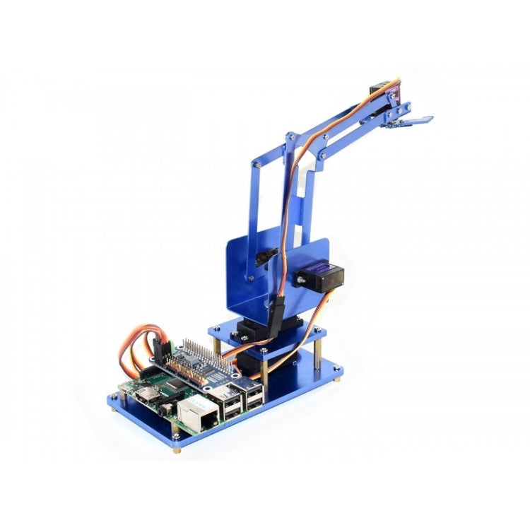 Waveshare 4-DOF Metal Robot Arm Kit for Raspberry Pi, Bluetooth / WiFi Remote Control, US Plug - Modules Expansions Accessories by Waveshare | Online Shopping South Africa | PMC Jewellery | Buy Now Pay Later Mobicred