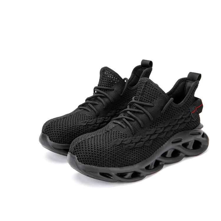 Jiefu Breathable Flying Fabric Anti Smashing And Anti Piercing Insulating Safety Shoes (Color:Black Size:45) - Casual Shoes by Jiefu | Online Shopping South Africa | PMC Jewellery | Buy Now Pay Later Mobicred