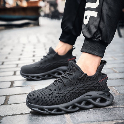 Jiefu Breathable Flying Fabric Anti Smashing And Anti Piercing Insulating Safety Shoes (Color:Black Size:45) - Casual Shoes by Jiefu | Online Shopping South Africa | PMC Jewellery | Buy Now Pay Later Mobicred