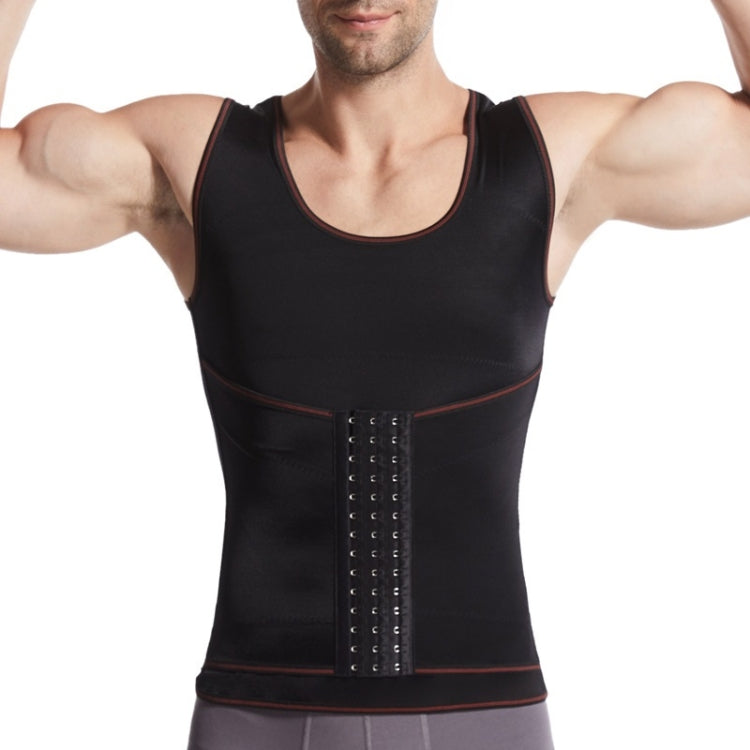 Men Abdomen Shapewear Thin Vest (Color:Black Size:XXXL) - Athletic Wear by PMC Jewellery | Online Shopping South Africa | PMC Jewellery