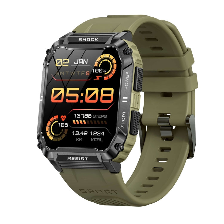 HAMTOD T3 1.95 inch Three Defenses Sport Smart Watch, Support BT Call / Sport Modes / Sleep / Heart Rate / Blood Oxygen / Blood Pressure Monitoring(Army Green) - Smart Watches by HAMTOD | Online Shopping South Africa | PMC Jewellery | Buy Now Pay Later Mobicred