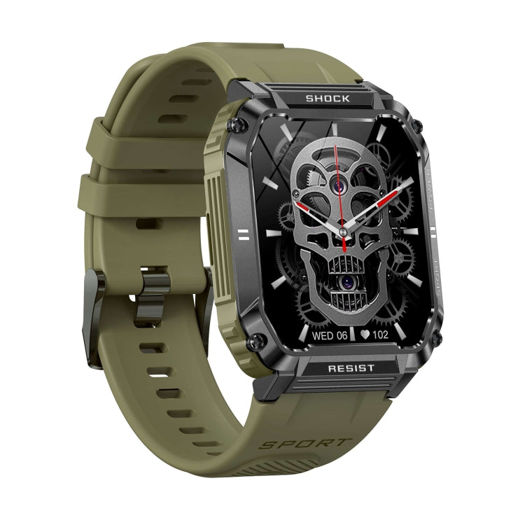 HAMTOD T3 1.95 inch Three Defenses Sport Smart Watch, Support BT Call / Sport Modes / Sleep / Heart Rate / Blood Oxygen / Blood Pressure Monitoring(Army Green) - Smart Watches by HAMTOD | Online Shopping South Africa | PMC Jewellery | Buy Now Pay Later Mobicred