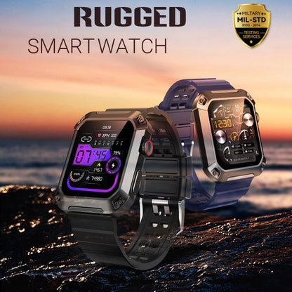 HAMTOD NX3 Pro 1.83 inch Rugged Smart Watch, Support Bluetooth Call / Sleep / Heart Rate / Blood Oxygen / Blood Pressure Monitoring(Black) - Smart Watches by HAMTOD | Online Shopping South Africa | PMC Jewellery | Buy Now Pay Later Mobicred