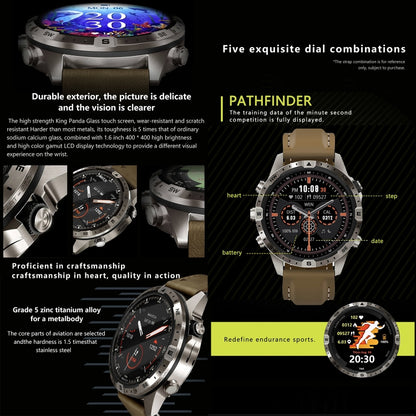 HAMTOD GT45 1.6 inch Waterproof Smart Watch, Support Bluetooth Call / Heart Rate / Blood Oxygen Monitoring / NFC (Black) - Smart Watches by HAMTOD | Online Shopping South Africa | PMC Jewellery | Buy Now Pay Later Mobicred