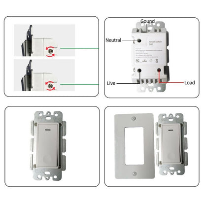 120 Type WiFi Smart Wall Touch Switch, US Plug(White) - Smart Switch by PMC Jewellery | Online Shopping South Africa | PMC Jewellery