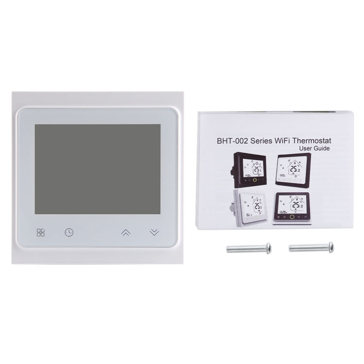 BHT-002GBLW 16A Load Electronic Heating Type LCD Digital Heating Room Thermostat with Sensor & Time Display, WiFi Control(White) - Indoor Thermometer by PMC Jewellery | Online Shopping South Africa | PMC Jewellery