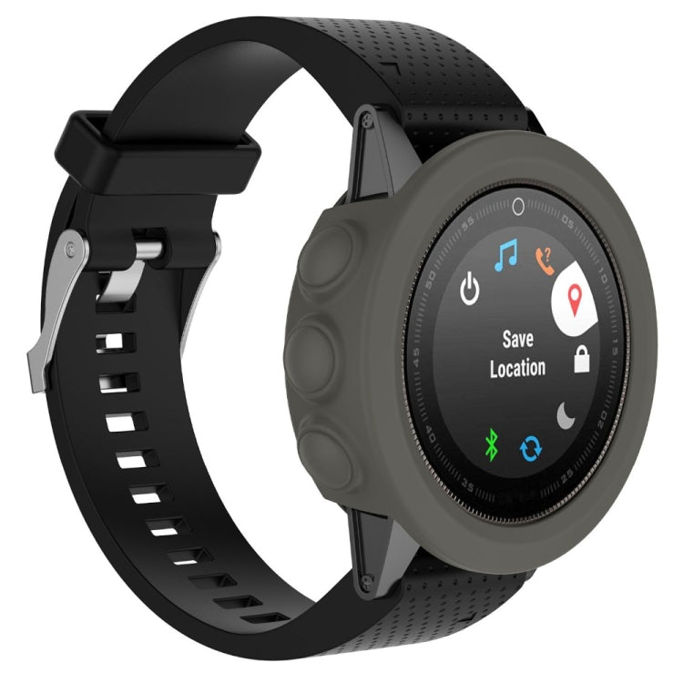 Solid Color Silicone Watch Protective Case for Garmin Fenix 5(Grey) - Screen Protector by ENKAY | Online Shopping South Africa | PMC TechLife | Buy Now Pay Later Mobicred