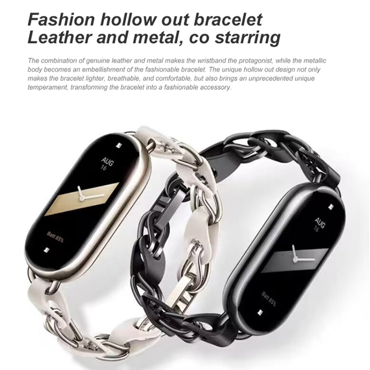 Original For Xiaomi Mi Band 8 Fashion Stainless Steel Bracelet (White) - Watch Bands by Xiaomi | Online Shopping South Africa | PMC Jewellery