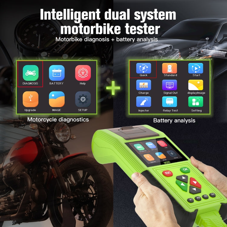 JDiag M200 8V-30V OBD Motorcycles Diagnostic Instrument with Data Printing - free shipping - PMC TechLife - Order now!