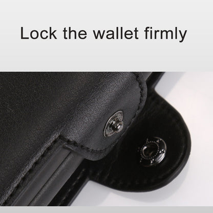 X-7 Antimagnetic RFID  Multi-functional Aluminum Crazy Horse Texture Leather Card Bag Wallet(Black) - Antimagnetic RFID Package by PMC Jewellery | Online Shopping South Africa | PMC Jewellery | Buy Now Pay Later Mobicred