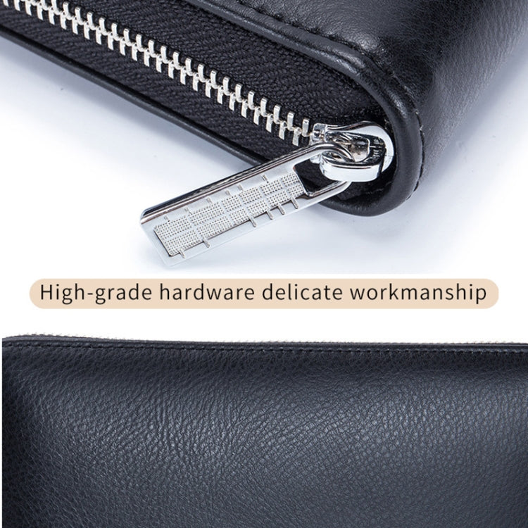 Two-Layer Cowhide Leather Organ Card Holder Multiple-Card RFID Anti-Theft Wallet Bag(Coffee) - Antimagnetic RFID Package by PMC TechLife | Online Shopping South Africa | PMC TechLife | Buy Now Pay Later Mobicred