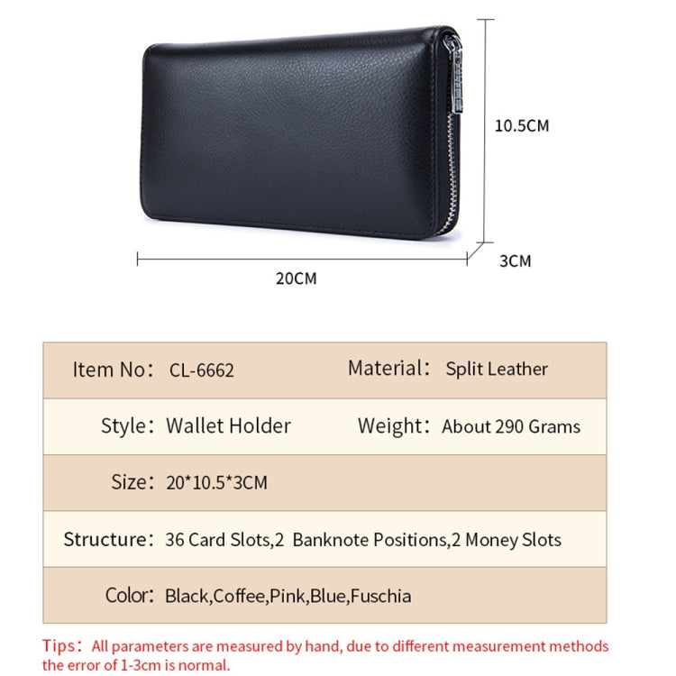 Two-Layer Cowhide Leather Organ Card Holder Multiple-Card RFID Anti-Theft Wallet Bag(Pink) - free shipping - PMC TechLife - Order now!