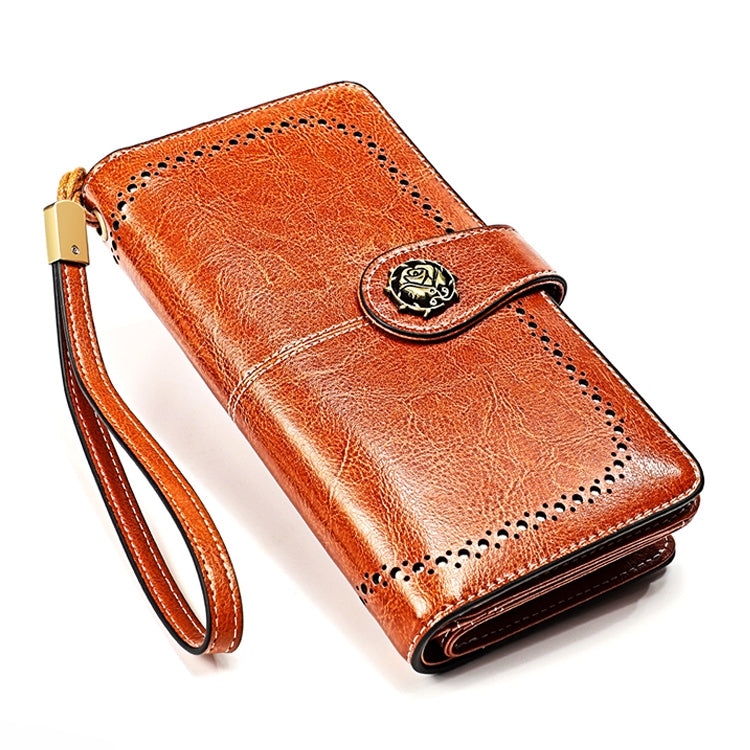 3556 Large Capacity Long Multi-function Anti-magnetic RFID Wallet Clutch for Ladies with Card Slots (Brown) - Antimagnetic RFID Package by PMC TechLife | Online Shopping South Africa | PMC TechLife | Buy Now Pay Later Mobicred
