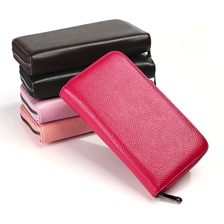 KB196 Top-grain Leather Large Capacity Multi-function 36-Bit Anti-magnetic RFID Organ Card Package Wallet(Coffee) - Antimagnetic RFID Package by PMC TechLife | Online Shopping South Africa | PMC TechLife | Buy Now Pay Later Mobicred