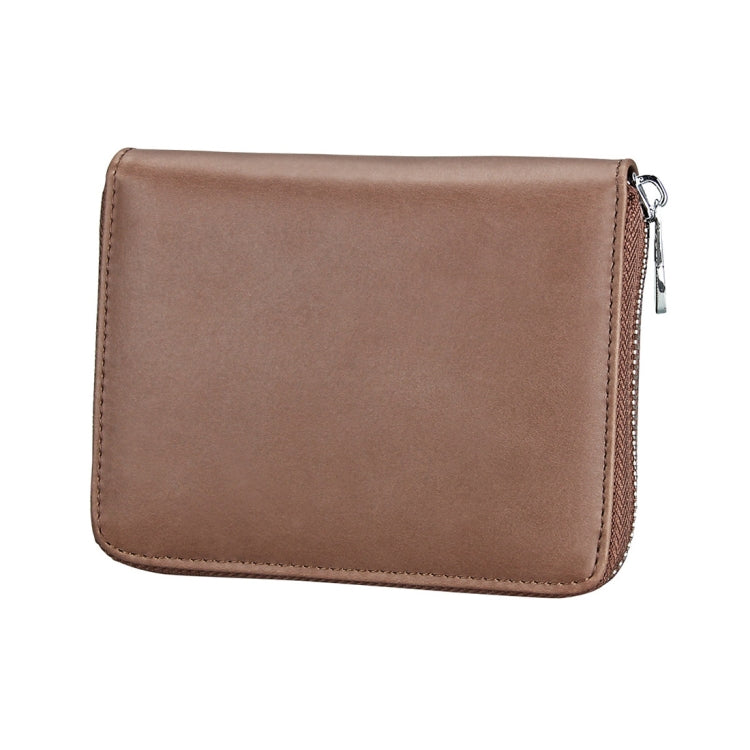 Antimagnetic RFID Multi-functional Genuine Leather Card Package(Coffee) - Antimagnetic RFID Package by PMC Jewellery | Online Shopping South Africa | PMC Jewellery | Buy Now Pay Later Mobicred