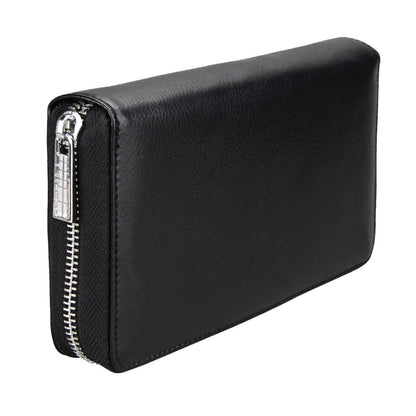 Antimagnetic RFID Large Capacity Long Style Genuine Leather Passport Package / Multifunctional and Many Card Slots Card Package(Black) - Antimagnetic RFID Package by PMC Jewellery | Online Shopping South Africa | PMC Jewellery | Buy Now Pay Later Mobicred