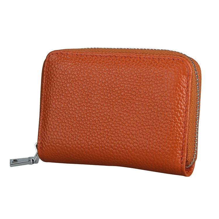 KB205 Antimagnetic RFID Litchi Texture Leather Zipper Large-capacity Card Holder Wallet(Brown) - Antimagnetic RFID Package by PMC Jewellery | Online Shopping South Africa | PMC Jewellery | Buy Now Pay Later Mobicred