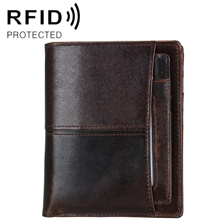 8232 Antimagnetic RFID Men Oil Wax Leather Wallet with Detachable Card Holder - Antimagnetic RFID Package by PMC Jewellery | Online Shopping South Africa | PMC Jewellery | Buy Now Pay Later Mobicred