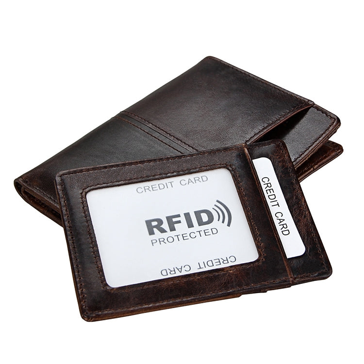 8232 Antimagnetic RFID Men Oil Wax Leather Wallet with Detachable Card Holder - Antimagnetic RFID Package by PMC Jewellery | Online Shopping South Africa | PMC Jewellery | Buy Now Pay Later Mobicred