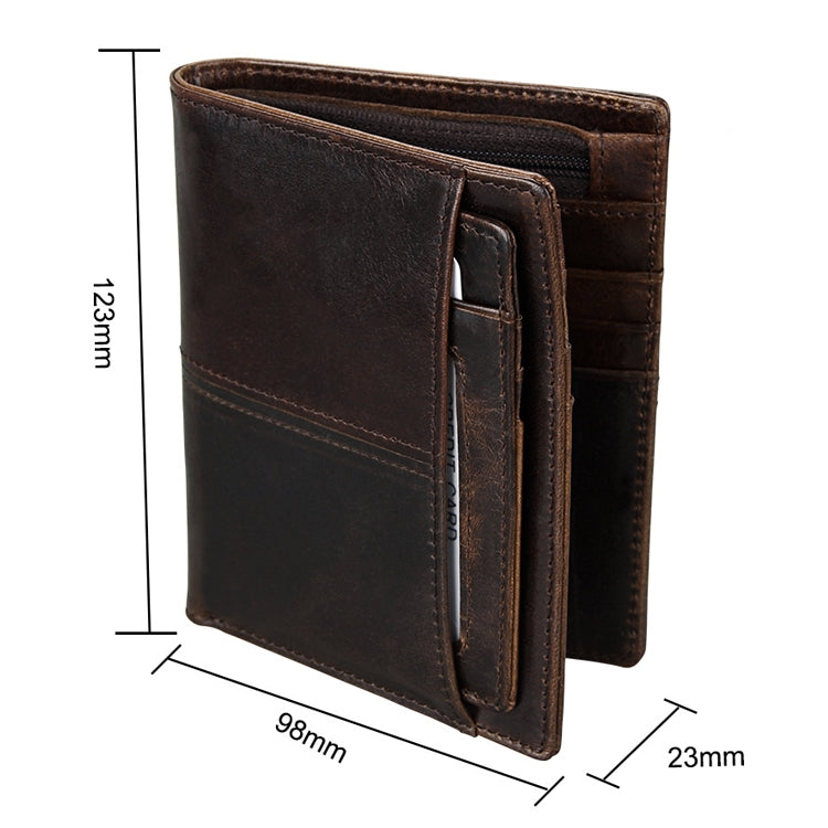 8232 Antimagnetic RFID Men Oil Wax Leather Wallet with Detachable Card Holder - Antimagnetic RFID Package by PMC Jewellery | Online Shopping South Africa | PMC Jewellery | Buy Now Pay Later Mobicred