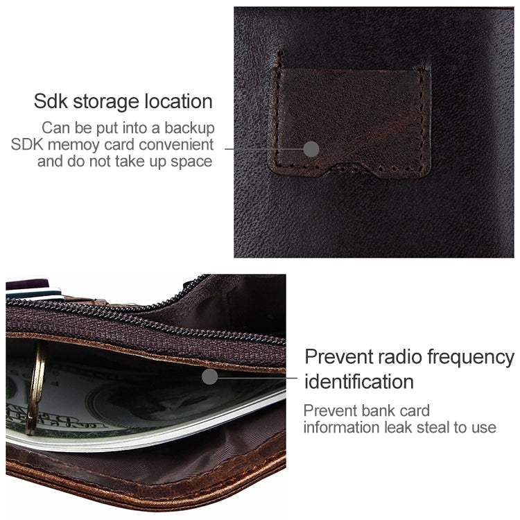 8232 Antimagnetic RFID Men Oil Wax Leather Wallet with Detachable Card Holder - Antimagnetic RFID Package by PMC Jewellery | Online Shopping South Africa | PMC Jewellery | Buy Now Pay Later Mobicred