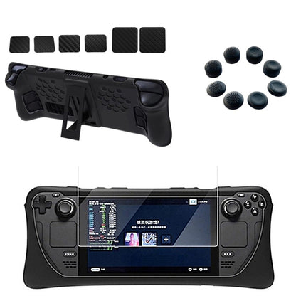 For Steam Deck Game Console Silicone Protective Case Set with Holder - Accessories by PMC Jewellery | Online Shopping South Africa | PMC Jewellery