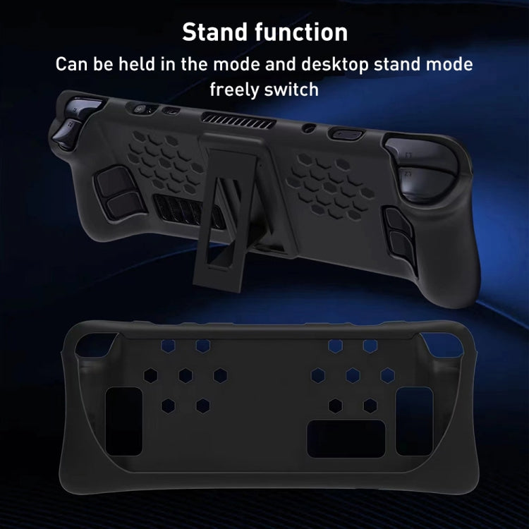 For Steam Deck Game Console Silicone Protective Case Set with Holder - Accessories by PMC Jewellery | Online Shopping South Africa | PMC Jewellery