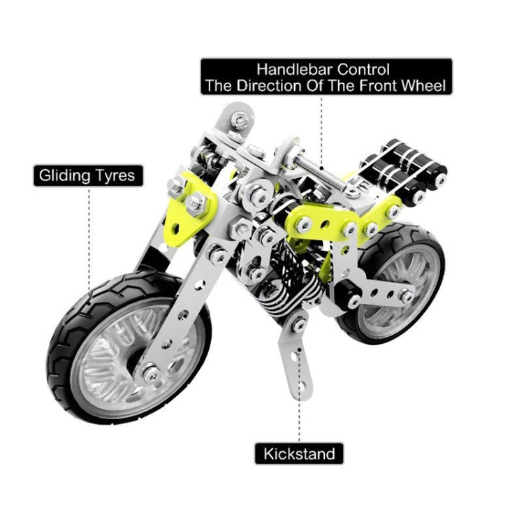 MoFun SW-003 188 PCS DIY Stainless Steel Street Motorcycle Assembling Blocks - Building Blocks by MoFun | Online Shopping South Africa | PMC Jewellery | Buy Now Pay Later Mobicred