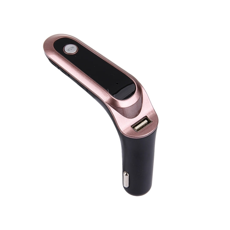 CARS7 Bluetooth Car Charger with Digital Display for Mobile Phone(Rose Gold) - Car Charger by PMC TechLife | Online Shopping South Africa | PMC TechLife
