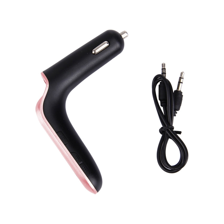 CARS7 Bluetooth Car Charger with Digital Display for Mobile Phone(Rose Gold) - Car Charger by PMC TechLife | Online Shopping South Africa | PMC TechLife