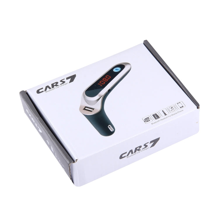 CARS7 Bluetooth Car Charger with Digital Display for Mobile Phone(Rose Gold) - Car Charger by PMC TechLife | Online Shopping South Africa | PMC TechLife