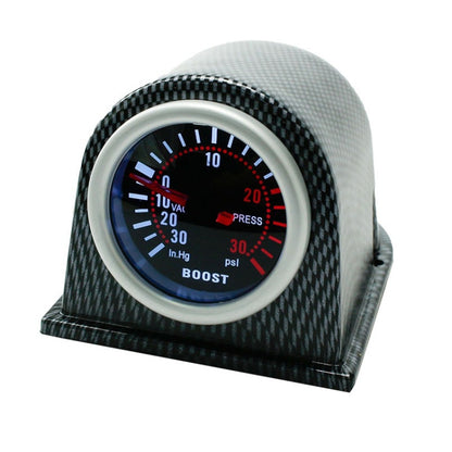 52mm 12V Universal Car Modified LED White Light Turbo Boost Gauge - Clocks & Car Meters by PMC Jewellery | Online Shopping South Africa | PMC Jewellery