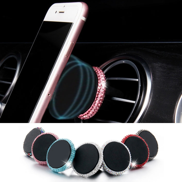 Car Diamond Magnetic Air Outlet Mobile Phone Holder(Pink) - Car Holders by PMC Jewellery | Online Shopping South Africa | PMC Jewellery