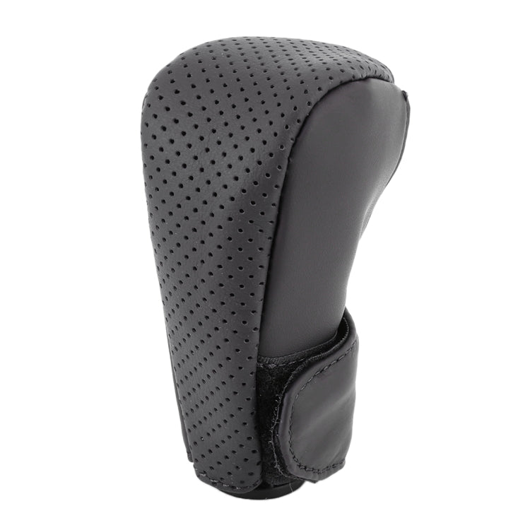 Universal Nonslip Breathable Genuine Leather Car Gear Shift Knob Cover(Black) - Shift Knob by PMC TechLife | Online Shopping South Africa | PMC TechLife | Buy Now Pay Later Mobicred