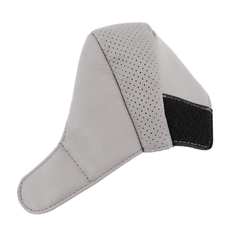 Universal Nonslip Breathable Genuine Leather Car Gear Shift Knob Cover(Grey) - free shipping - PMC TechLife - Order now!