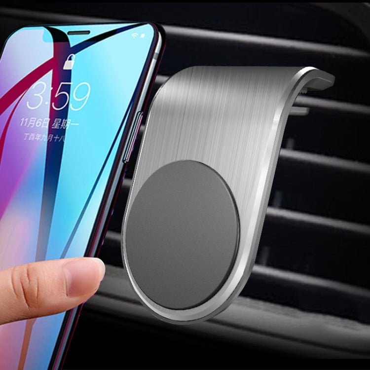 Car Metal Magnetic Air Outlet Mobile Phone Holder Bracket (Silver) - Car Holders by PMC TechLife | Online Shopping South Africa | PMC TechLife